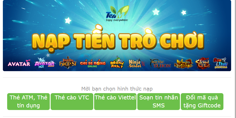 HƯỚNG DẪN NẠP THẺ CAROT, TOUP CAROT